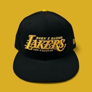 Born X Raised Los Angeles Lakers New Era Fitted Wool Hat 7 1/8